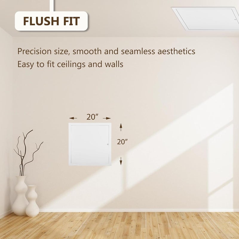 Fancat Thicken 1mm 20 x 20 Access Panel for Drywall,Attic Door, Ceiling Access Panel for Drywall,20 x 20 Metal Access Panels are Thickened to 1mm to Solve The Problem of Fragile Panels(Screwdriver Latch) - Image 2